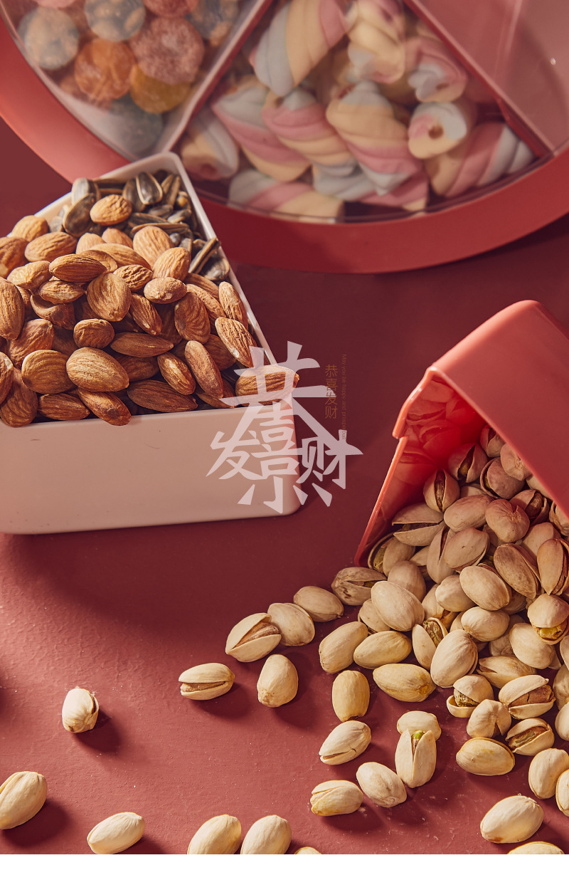 【禾豆】小盘果 多格糖果盒 带盖干果盒水果盘 客厅零食盘瓜子盒详情11