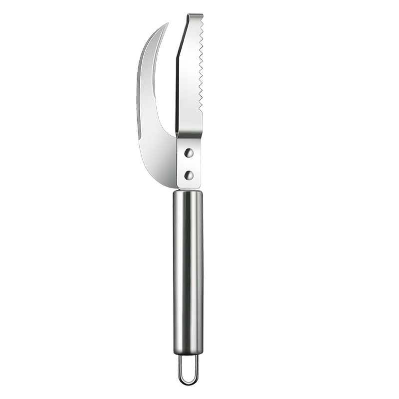 Stainless steel fish scale scraper, fish scale brush, fish scale scraper knife, fish scale removal tool, fish belly knife Item Picture