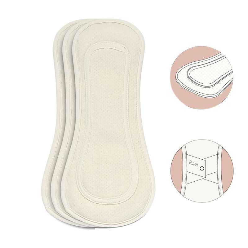 亚马逊有机棉可重复使用薄布垫无泄漏机洗安全失禁垫可水洗卫生垫详情图5