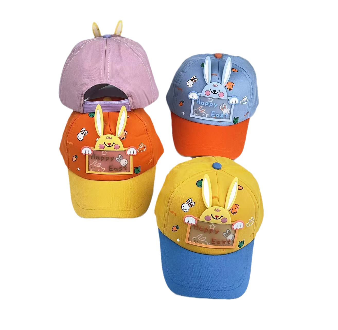 Children's Cap Children's Baseball Cap Children's Cap Baby New Cute Bunny Logo Children's Baby Cap Cartoon Cute Sun Protection Men's And Women's Baseball Cap Item Picture