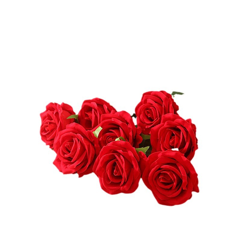 Imitation Flannelette Rose Pearl Rose Home Hotel Wedding Valentine's Day Rose Wall Decoration Silk Flowers Fake Flowers Item Picture