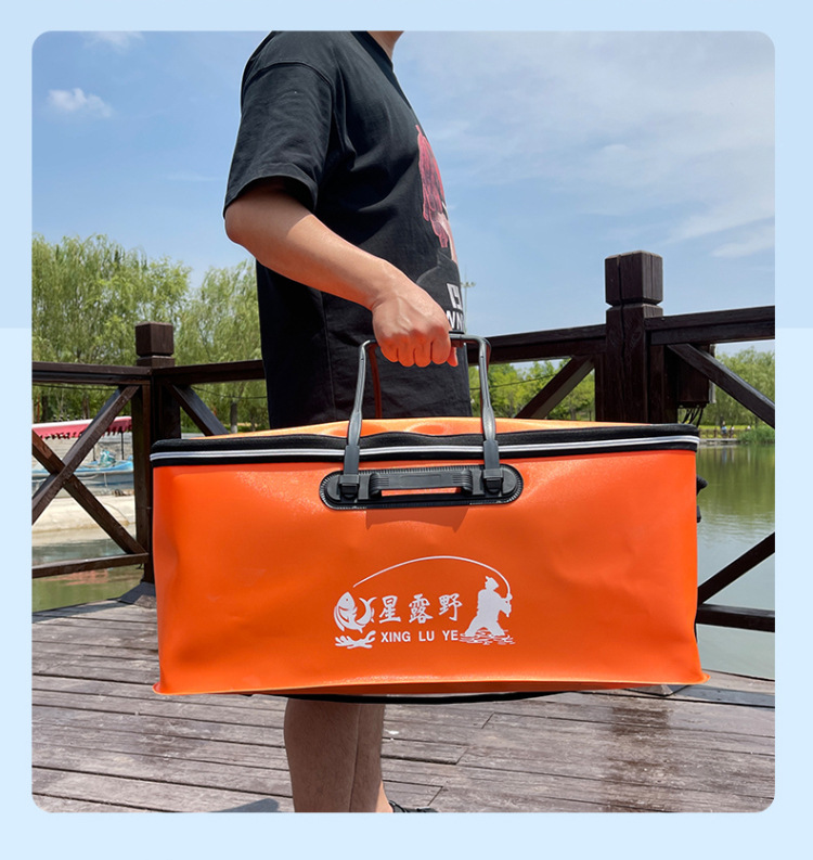 Fishing bucket, EVA folding thickened fishing box, live fish bucket, hand-held shoulder fish box, wholesale fishing gear, fishing box pic 18
