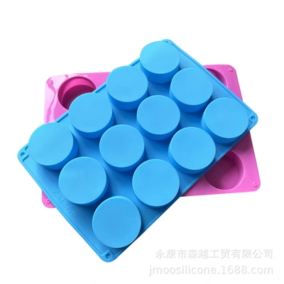 12 Cylinder Silicone Cake Mold Round Chocolate Mold Crispy Oreo Cookie Mold Handmade Soap Mold