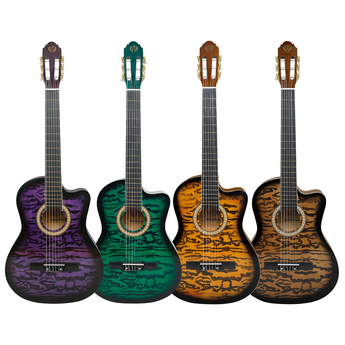 Maybet 39 "guitarra clásica spruce panel guitarra de madera guitar adulto nivel de juego falta de esquina guitarra instrumento details Picture