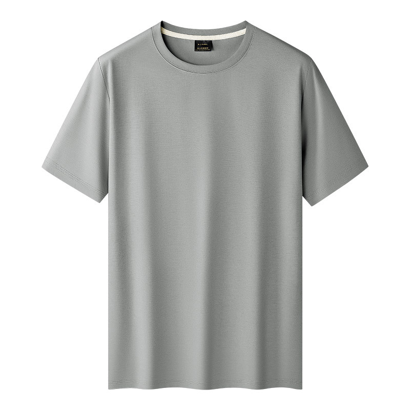 Men's short-sleeved youth T-shirt in solid color, cool and breathable in summer, thin and casual with a round neck Item Picture
