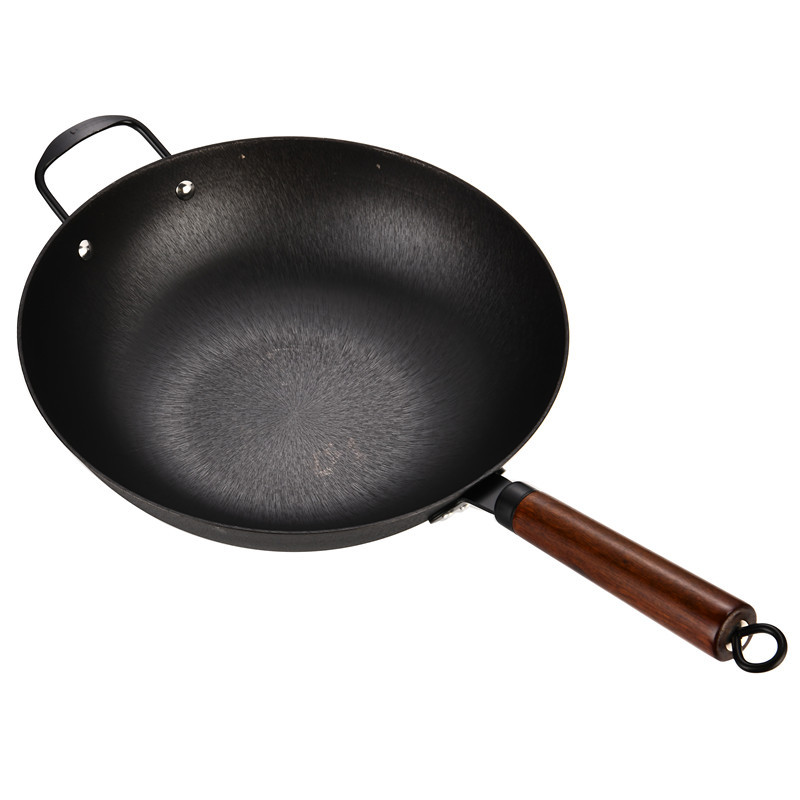 Buen compañero de fábrica ollas de hierro crudo al por mayor ollas de wok físicas antiadherentes wok sin revestimiento ollas de hierro fundido ollas de hierro viejo Item Picture