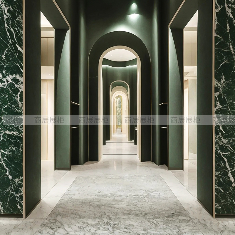 High-end display cabinets, light luxury jewelry chain stores, gold, jade and jade display stands, Guangdong display cabinet customization source factory Item Picture