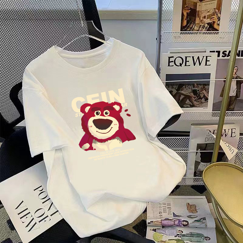 The new summer pure cotton short-sleeved T-shirt for men, a Korean style loose and plus-size fashion half-sleeved shirt in Instagram Application Scenario