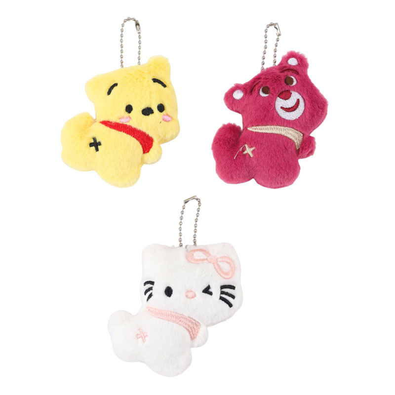 Cartoon Plush Doll Pendant Cute Fear Dog Brooch Jewelry Student Mobile Phone Bag Doll Pendant Keychain Item Picture