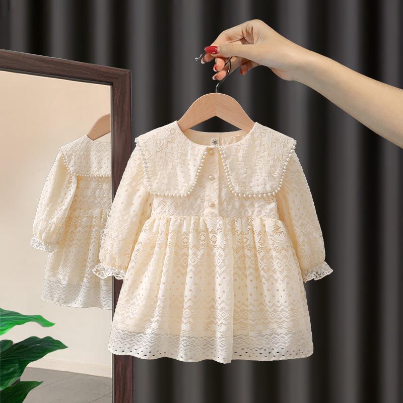 Girls' 2021 new autumn and winter children's stylish princess dress, little girls' winter dress