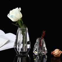 玻璃花瓶香薰瓶简约美式透明桌面餐厅茶桌装饰摆件水晶工艺品现货