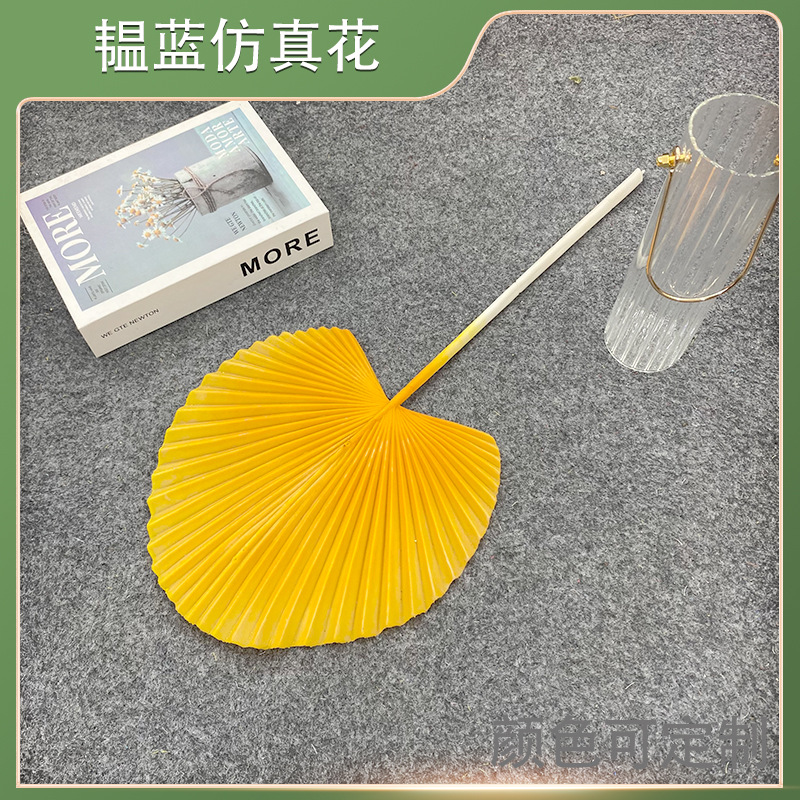 Simulation leaf wedding flower arrangement road leading wedding hall background home decoration landscape fan PVC simulation plant details Picture