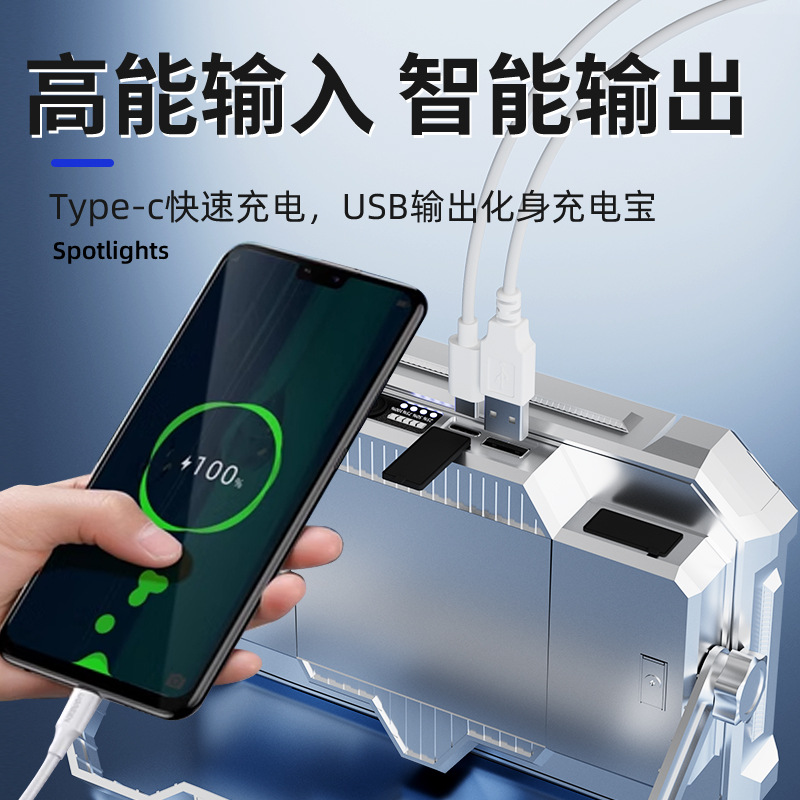 Solar charging lamps, outdoor emergency lights, LED lighting lamps, high-intensity wireless night market lamps, ultra-bright camping lamps for street vending details Picture