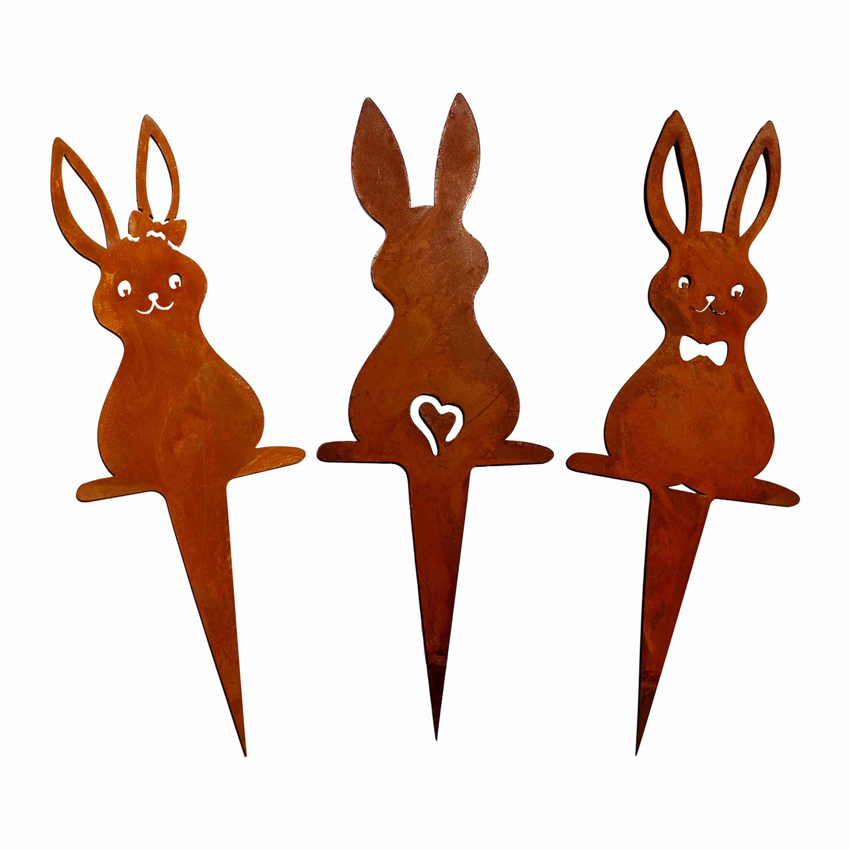 跨境爆款创意生锈的兔子复活节兔子庭院花园摆件户外摆件雕塑铁艺详情图2