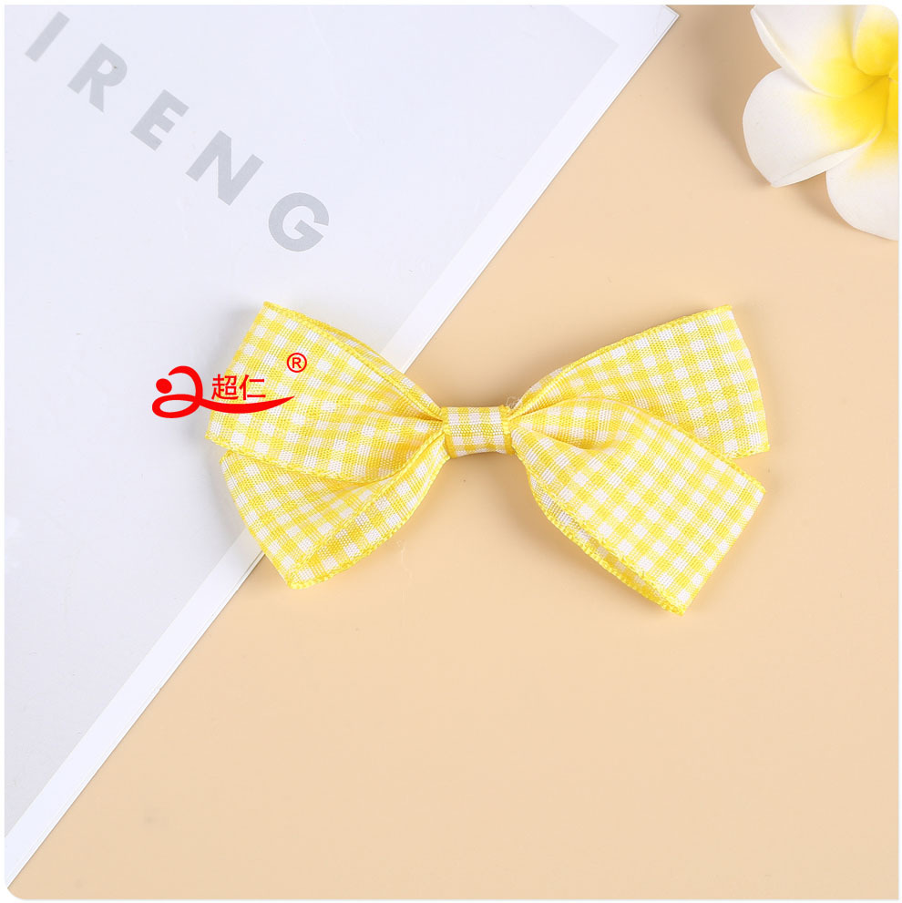Hand-Made Bows Japan And South Korea Hair Accessories Gift Clothing Accessories New Retro Plaid Small Fresh Bows Can Be Produced Application Scenario