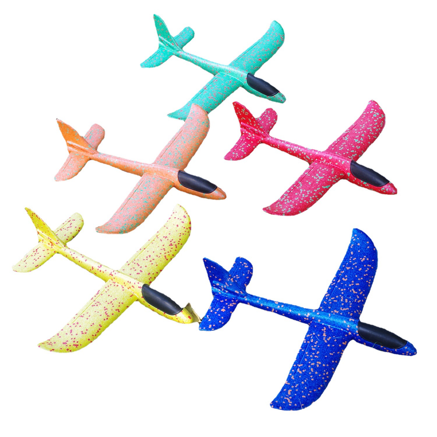 Foam aircraft Light up toys Hand thrown aircraft 48cm38cm Foam aircraft Children's Glider outdoor family new large foam aircraft model children's outdoor toys Item Picture