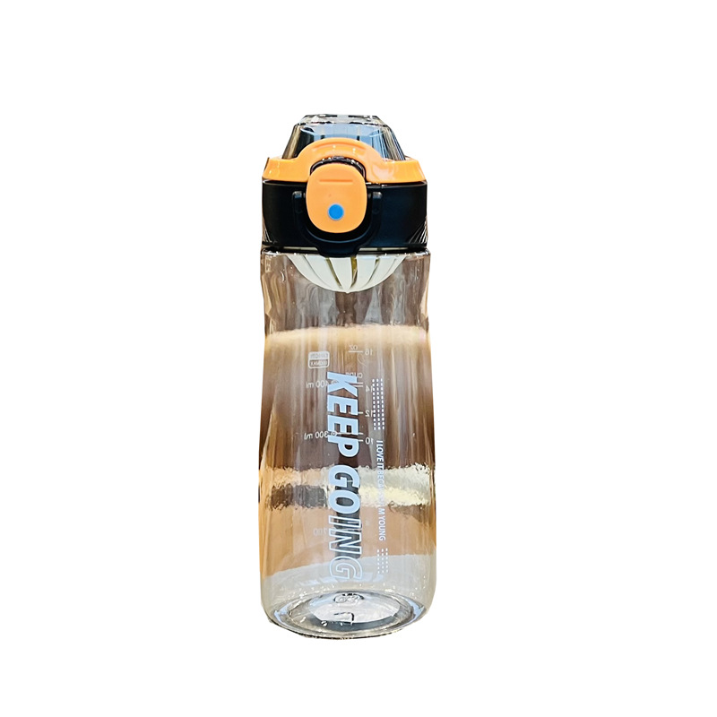 Outdoor Sports Water Cup Plastic Boys Summer Portable Cup Anti-Fall Primary School Students Straight Drink Cup Portable High Appearance Level 8519 Item Picture