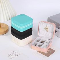 Jewelry storage box Wholesale zipper jewelry box Earrings stud necklace ring Jewelry storage jewelry bag