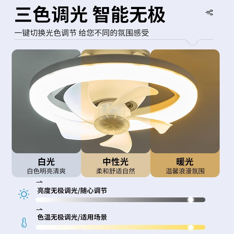 New Shaking Head Fan Light E27 Screw Household Small Ceiling Fan Light Air Volume Large Living Room Dining Room Bedroom Suitable For Quiet Specification drawing
