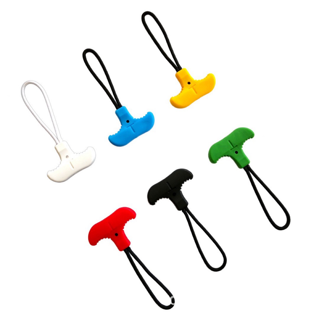 拉链头装饰T型PVC尾绳彩色拉尾箱包可拆卸TPU拉绳T字拉牌跨境拉绳