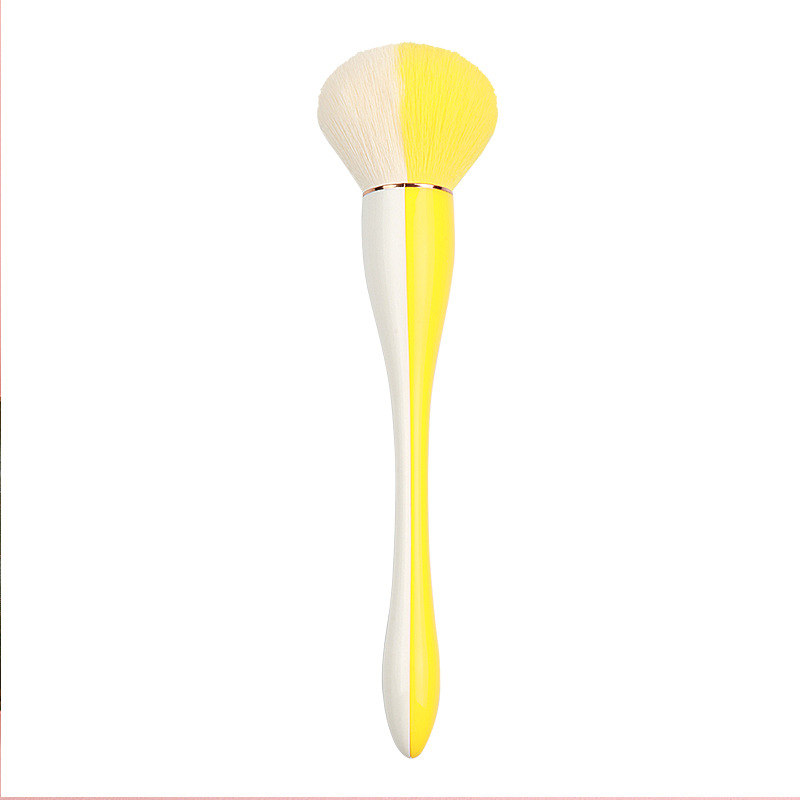 Wholesale of new loose powder makeup brushes, single two-color extra-large soft bristle blush loose powder makeup brushes Item Picture