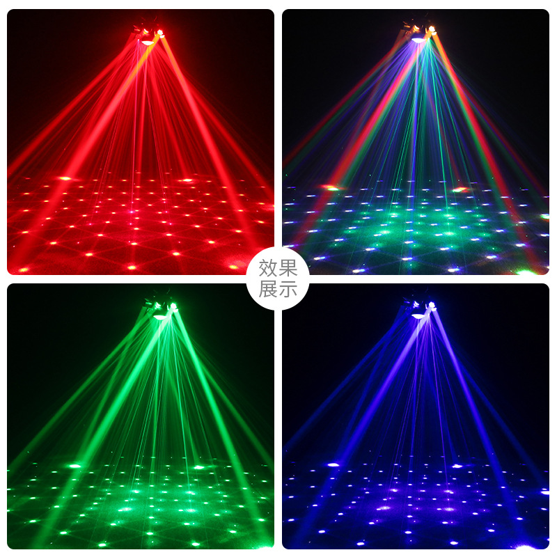 Kaleidoscope six-arm Little King Kong stage lights, ambient laser effect lights, Starlight KTV private room background lights in stock details Picture