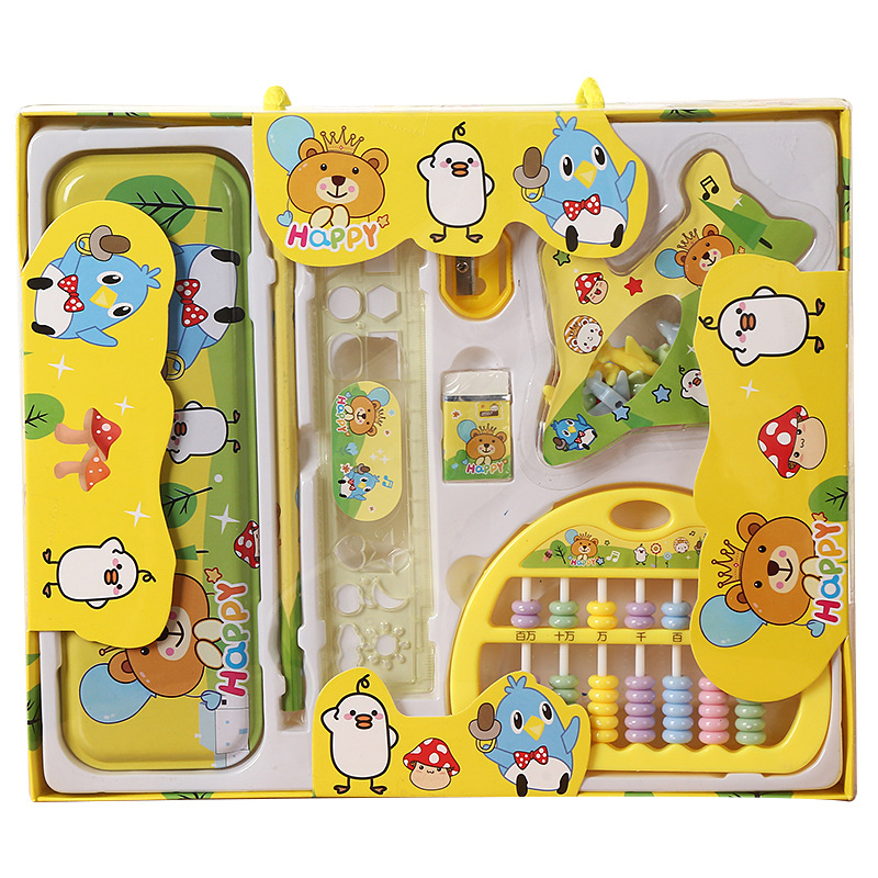 Kindergarten graduation gift stationery set gift box, primary school student prizes, creative learning supplies, cartoon children's gifts Item Picture