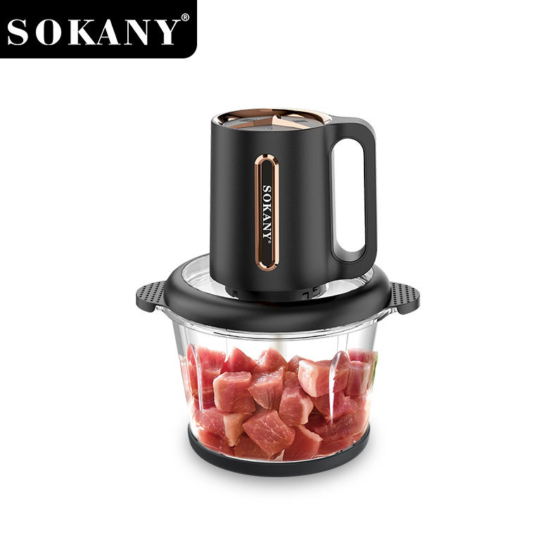 Cross-border SOKANY06034 meat grinder, household 3L glass bowl vegetable cutter, meat filling mixer, food processor 06034 Item Picture