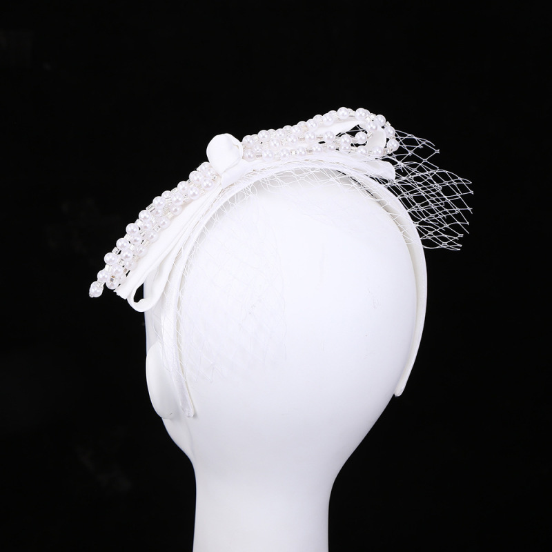 New French Elegant Retro Light Luxury Satin Bow Headband High-Grade Temperament Finish Broken Hair Clip Specification drawing