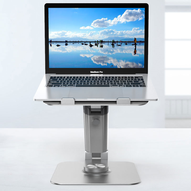 铝合金折叠升降电脑支架可站立办公360°旋转平板笔记本支架