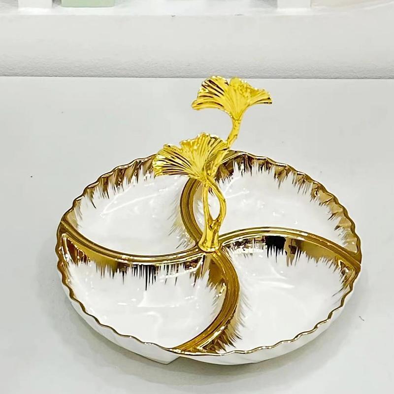 糖果创意分格盘点心干果盘客厅茶几20聚会酒店零食瓜子水果拼盘