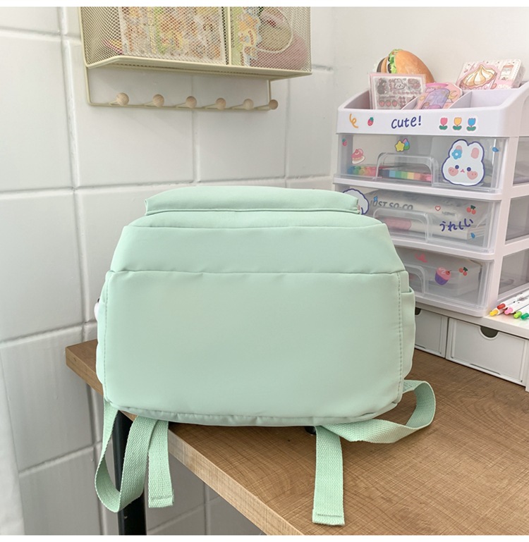 森系大容量高中大学生书包女简约百搭ins校园风双肩包女电脑背包详情44