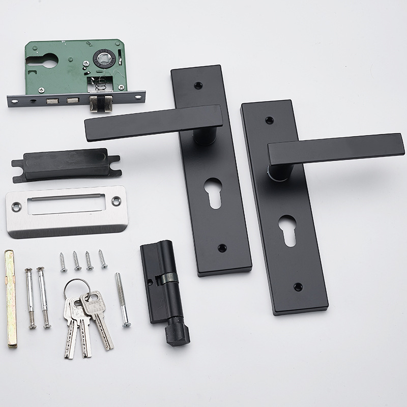 欧式门锁室内白底实物图