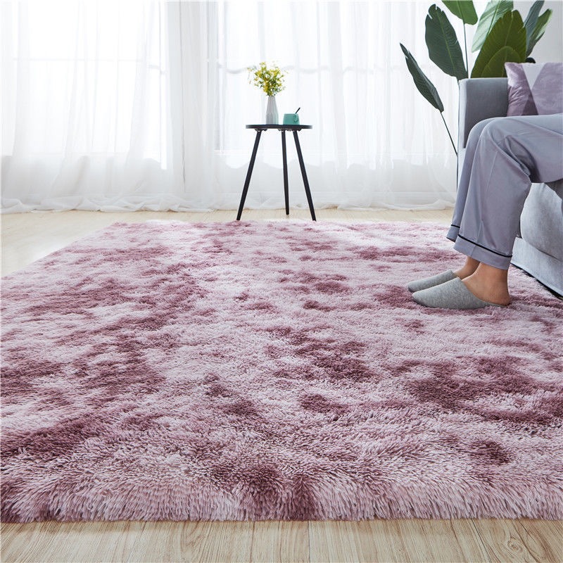 Modern Simple Gradient Tie-Dye Carpet Home Bedroom Room Large Area Full Blanket Non-Slip Long Hair Living Room Carpet details Picture