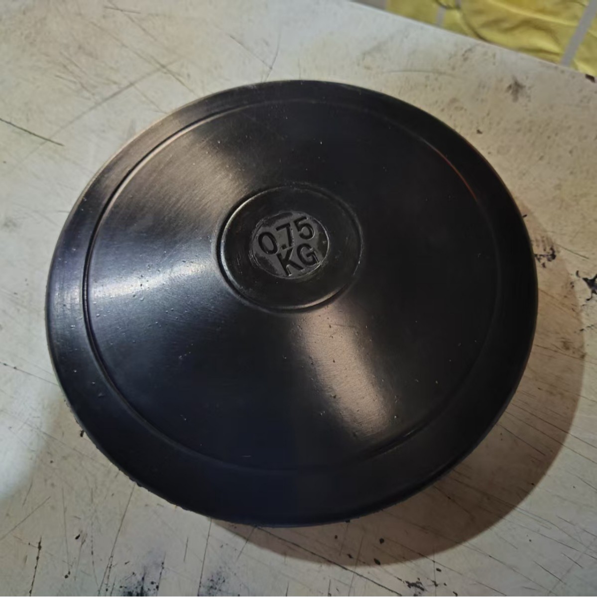 橡胶铁饼健身器材田径队中考训练比赛专用橡胶饼1kg投掷铁饼批发详情8