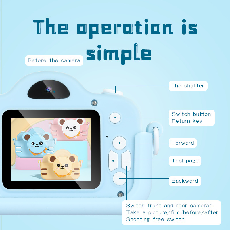 A3X Cross-border Children and Students Digital Mini Camera Fun Toy Educational Birthday and Festival Gift Camera Application Scenario