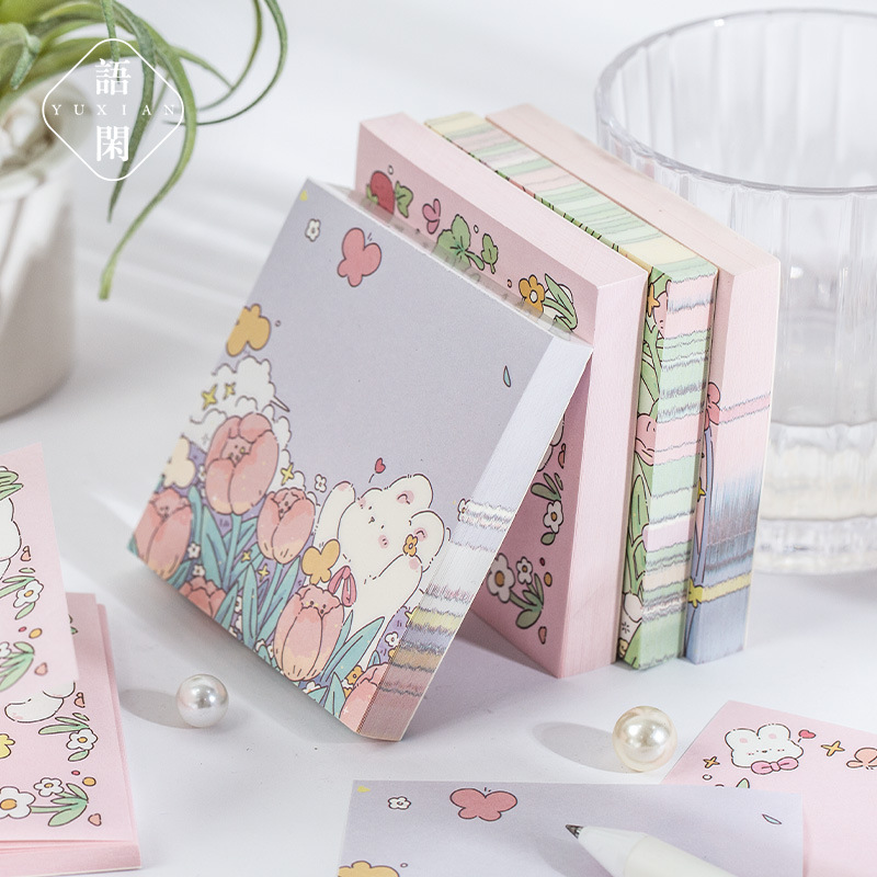 Idle Square Note This Spring Garden Series Instagram Fresh Art Flower Hand Ledger Leaving 100 Notes Specification drawing