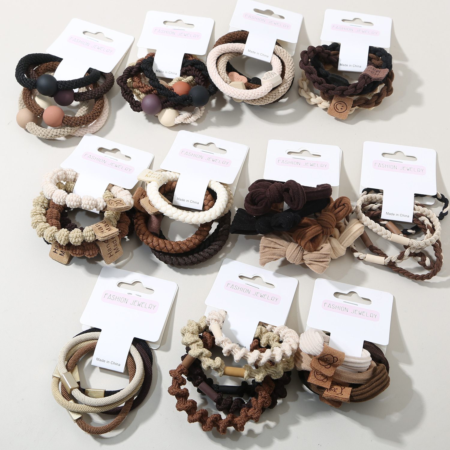 2025 Korean version High-end Style Hair band Five-piece Set, hair tie, hair band, women's hair tie, rubber band, hair accessory, hair tie details Picture