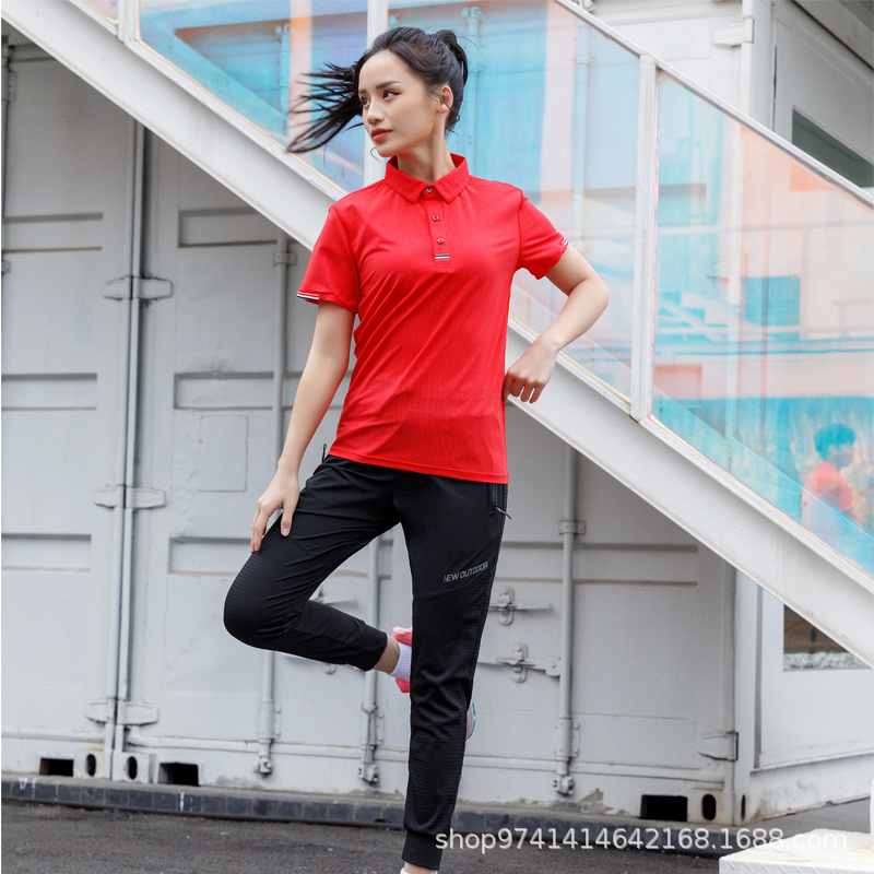 Alto grado quick dry polo personalizado nuevo cuello de solapa manga corta camiseta fitness deportes quick dry ropa de trabajo estampado logo details Picture