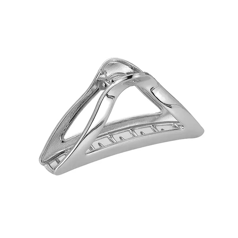 Ins Cold Hair Volume Multi Triangle Metal Hair Clip Disc Hair Accessories Net Celebrity Large Grab Clip Female Back Head Shark Clip Item Picture