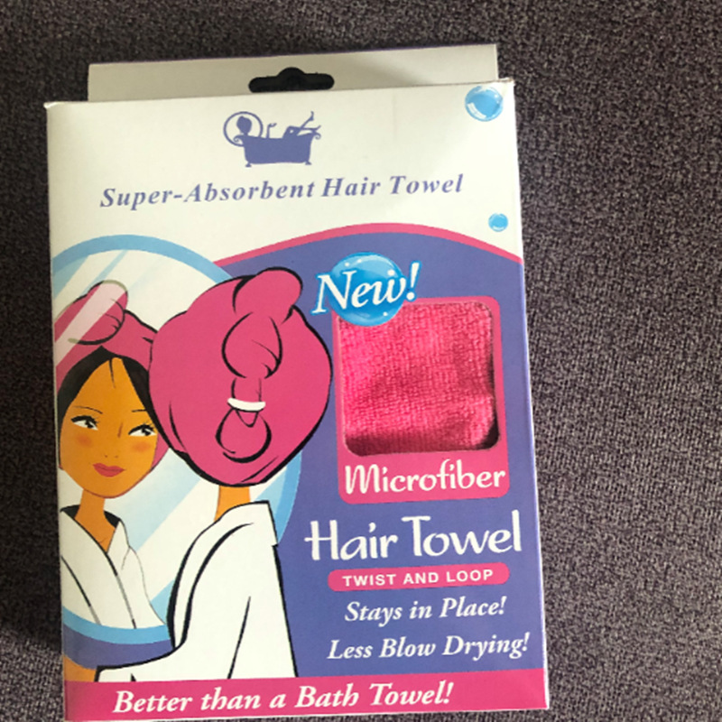Dry hair cap, shower cap, quick-absorbing quick-drying towel, ultra-fine fiber thickened dry hair towel details Picture