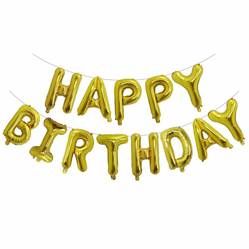 16寸生日快乐铝膜气球套装Happy Birthday可悬挂铝膜字母生日气球详情图2