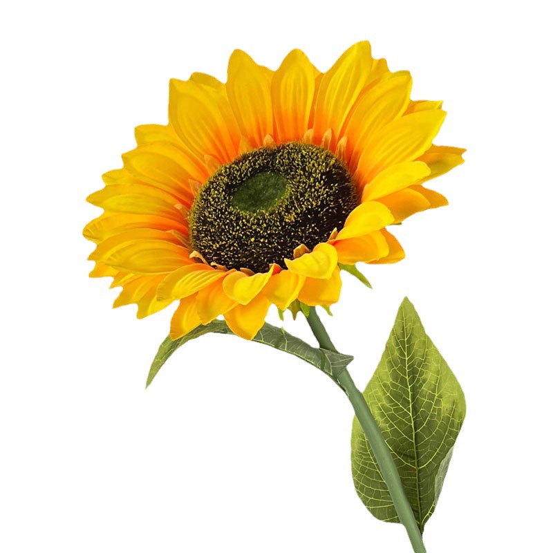 Single artificial sunflower, artificial flower wholesale, home living room ornaments, wedding floral decoration props, artificial flower bouquets Item Picture