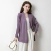 The 2022 autumn/winter new style of Huage Di Qing women's sweater, high-end cut-out mid-length shawl cardigan, thin style details Picture