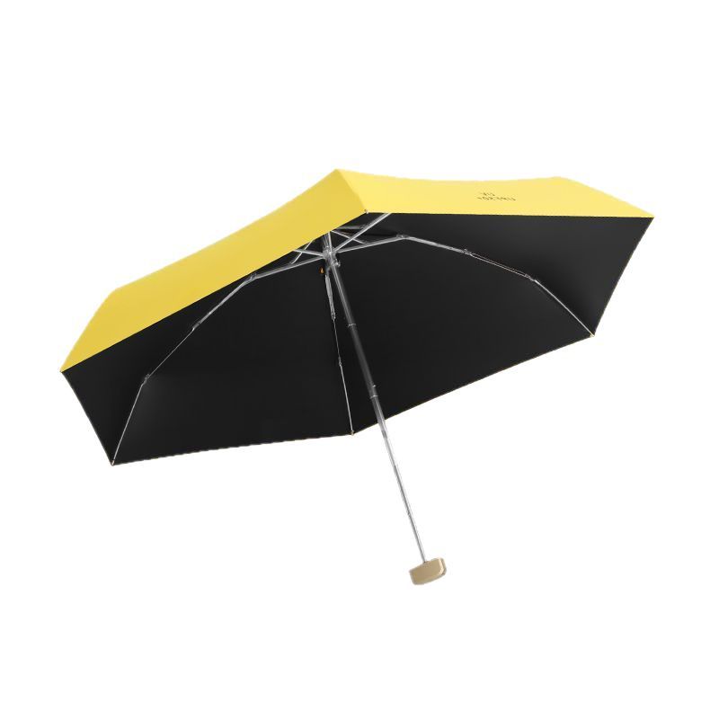 Compact and convenient umbrella for women, dual-purpose: sun protection, UV protection, and sunshade. Mini capsule, thickened with black vinyl Item Picture