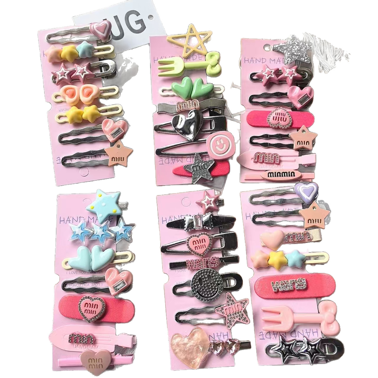 发卡/儿童发卡/发卡针织/头饰/髮爪白底实物图