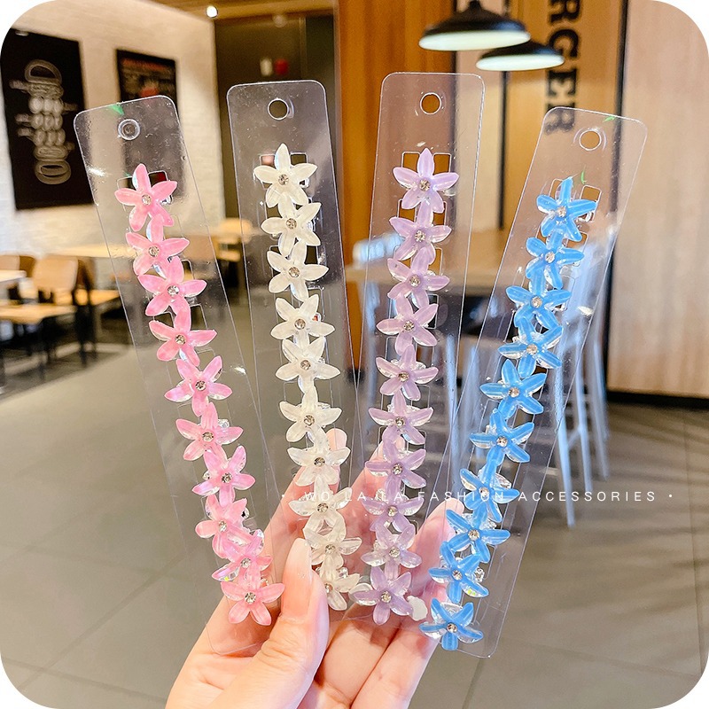 Children's small flower hair clips, side hair clips at the back of the head, small clips, headwear, wholesale of Korean Instagram popular hair clips Application Scenario