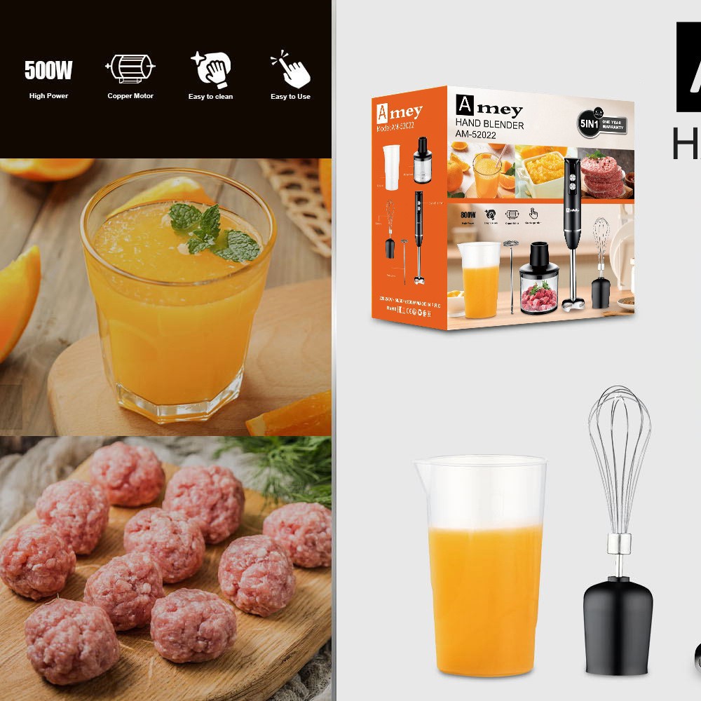 Amey52022 Multi-Functional Meat Grinder 4-In-1, Hand Blender Blender details Picture