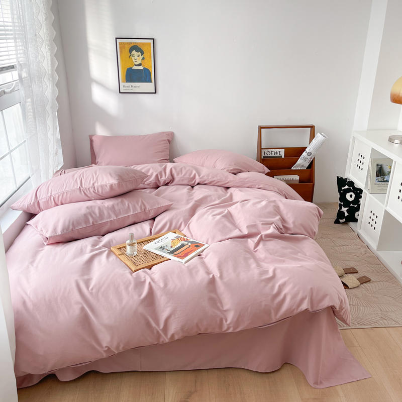 Cotton Autumn And Winter Thickened Four-Piece Cotton Dormitory Three-Piece Solid Color Ins Hotel 1.8M Wholesale Application Scenario