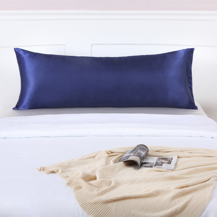 跨境家居用品热销亚马逊 pillowcase色丁枕套仿真丝纯色双人枕详情图2
